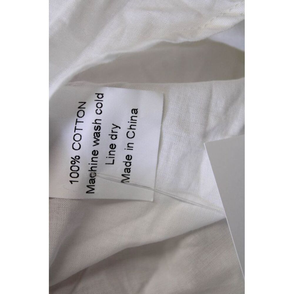 All Love And Sunshine Womens Button Down Shirt White Cotton Size Medium - Picture 4 of 5